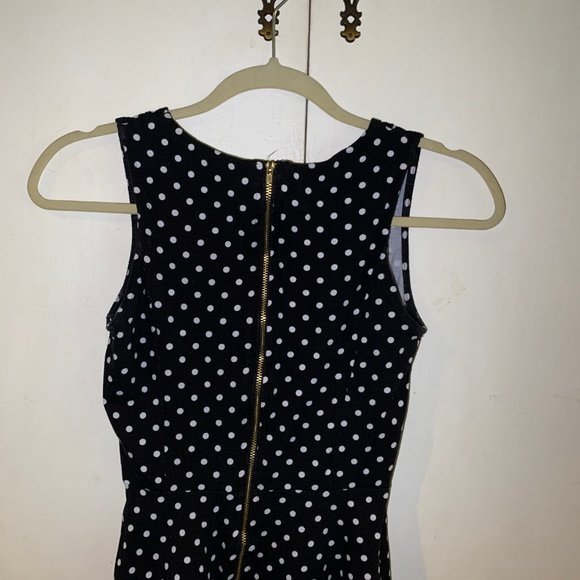 Nordstrom Black & White Dot Peplum Tank - Picture 2 of 4